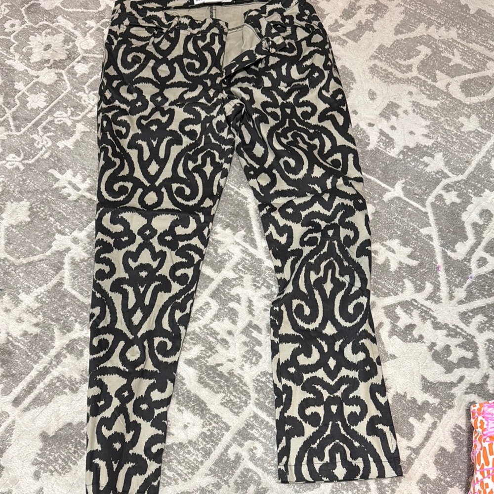 Black and Tan Patterned Pants